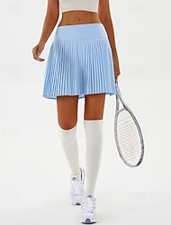 Per donna Patchwork Tinta unita Gonna casual Gonne da tennis Gonne da tennis con pantaloncini Pieghettato Tasche Laterali Traspirante Tennis Golf Pickleball Pantaloni Nero Bianco Rosa Abbigliamento