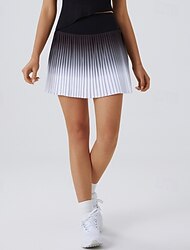 Dam Lappverk Avslappnad kjol Tenniskjolar med shorts Plisserad Snabb tork Tennis Golf Badminton Brist Svart Blå Tenniskläder