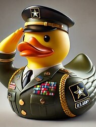 veterán tisztelgő kacsa gyantával az Egyesült Államok 250. évfordulójának dekorációja, mini katonai gumikacsák katonai egyenruhában, veterán kacsák dzsipekhez, veteránok napi ajándékok és dekorációk