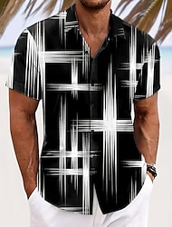 Męskie Geometryczny Krata / pled Kolor gradientu Koszula Letnia koszula Zapinana na guziki koszula Krótki rękaw Moda na co dzień Na zewnątrz Urlop Na co dzień Lato Wiosna Wieczorne Druk 3D koszule z Męskie Geometryczny Krata / pled Kolor gradientu Koszula Letnia koszula Zapinana na guziki koszula Krótki rękaw Moda na co dzień Na zewnątrz Urlop Na co dzień Lato Wiosna Wieczorne Druk 3D koszule z