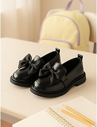 Zwarte lakschoenen voor meisjes met grote strik – schattige en comfortabele schoolschoenen voor de kleuterschool en basisschool