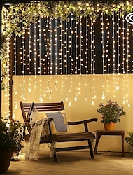 50m 100m ghirlandă pom de Crăciun lumini de zână 400 800led șir de lumină IP65 lanț impermeabil în aer liber grădină curte ghirlandă petrecere nunta sărbătoare decor peisaj iluminat albastru colorat