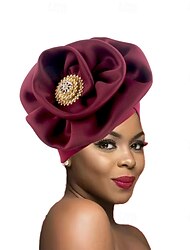 Doplňky do vlasů Směs polyester / bavlna Se širší krempou Turbany Ležérní Kostel S Štras Volány Přílba Pokrývky Hlavy