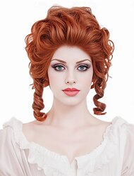 Peruca curta ondulada marrom, grande, estilo colmeia, para mulheres, adequada para fantasias dos anos 70 e 80 ou para festa de cosplay vintage de Halloween