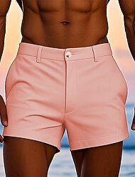 Herr Klänning Shorts Arbetsshorts Golfshorts Ficka Slät Komfort Andningsfunktion Kort Utomhus Företag Sport Ledigt Vit Gul
