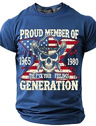 Camiseta gráfica de manga corta para hombres 'F*ck tus sentimientos' Generación X - Miembro orgulloso 1965-1980 Camiseta gráfica de manga corta para hombres 'F*ck tus sentimientos' Generación X - Miembro orgulloso 1965-1980