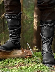 Medieval Renaissance Shoes Boots Knee High Boots Pirate Viking Crusader Plain Fancy Dress Men's Celtic Pirate Halloween Masquerade Party & Evening LARP Ren Faire Adults Adults' Shoes