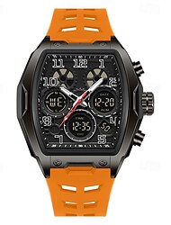 Pánské elektronické hodinky Sanda 6266, multifunkční vodotěsné, s odpočítáváním času, typ vinného sudu, elektronické digitální hodinky