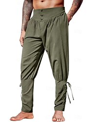 Középkori Reneszánsz Nadrágok Kalóz nadrág Kalóz Lovag Viking Jelmez Férfi Mindszentek napja Álarcos mulatság Teljesítmény Ren Faire Felnőttek Nadrágok Minden évszak