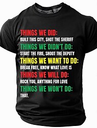 男性用 面白いスラング Tシャツ 半袖 Tシャツ 3Dプリント クルーネック ラウンドネック シャツ ファッション 日常 ベーシック ストリート カジュアル 日常 ブラック ブルー グリーン 夏 春 オールシーズン 衣類 S M L XL XXL XXXL