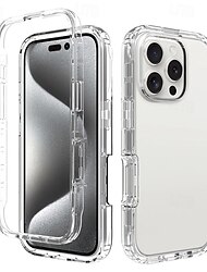 telefono Custodia Per iPhone 17 Pro Max 17 Air 16 15 14 Pro Max Plus 16e 13 Pro Max Copertura Posteriore Trasparente Resistente agli urti TPU PC