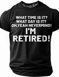 Hombre Jubilado Argot divertido Camiseta Manga Corta Camiseta Impresión gráfica Cuello Barco Camisa Moda Diario Básico Calle Casual Diario Negro Rojo Azul Piscina Verano Primavera Todas las Temporadas