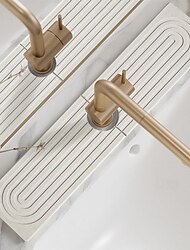 Steinmatte für Küchenspülen – wasserabsorbierende Steinschale für Spülbecken, schnelltrocknende Diatomit-Armaturenmatte, Spritzschutz für Badezimmerwaschbecken