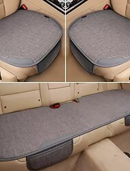 Juego de 3 fundas para asientos de coche de lino transpirable, universales para las cuatro estaciones, para asientos delanteros, automáticas, para interiores