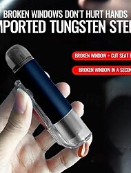 nödnyckel bilsäkerhetshammare fönsterkrossare multifunktionellt flyktverktyg med dold stans säkerhetsbältesklippare kompakt viktig anordning för nödsituationer i fordon