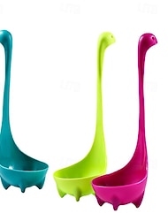 Loch Ness Monster Spoon, Cartoon Food-Grade Plastic Spoon, Fun Kitchen Tool for Kids and Adults