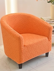 Jacquard Semi-Circular Club Chair Cover Seat Sofa Cover Single Sofa Cover Modern Minimalist U-Shaped Chair Cover All Inclusive Semi-Circular Small Sofa Cover