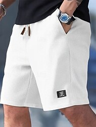 Per uomo Pantaloncini Waffle Shorts Pantaloncini Estivi Pantaloncini casual Tasca Elastico in vita Coulisse Semplice Comodità Traspirante Lunghezza al ginocchio All'aperto Vacanza Canotta sportiva