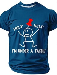 Bărbați Argou amuzant Tricou Manșon scurt Tricou Imprimare grafică Stil Nautic Cămașă Modă Zilnic De Bază Stradă Casual Zilnic Negru Roșu-aprins Albastru piscină Vară Primăvară Toate Sezoanele