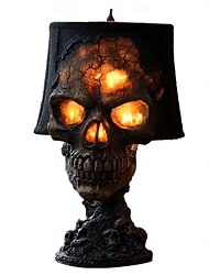 1 Pc Halloween Lava Stone Skull Lamp Ignites Dark and Mysterious Atmosphere Bedhead Restaurant Party Decoration Lamp