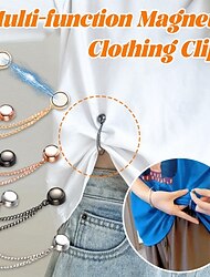 4 pinzas magnéticas multifunción para ropa, sin costuras, para dobladillos de pantalones, soporte para esquinas de mangas, hebilla ajustable para acortar pantalones, abrazadera para dobladillo.