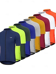 Hombre Maillot de Ciclismo Color puro Mangas cortas Bicicleta Maillot Ropa de Deporte Camiseta con 3 bolsillos traseros MTB Bicicleta Montaña Ciclismo Carretera Lavable Al Aire Libre Casual / Diario