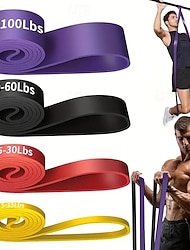4PCS Resistance Bands Set – Pull-Up Assistance & Exercise Bands for Muscle Training, Leg Workouts, Strength, Fitness & Body Shaping, Suitable for Men & Women