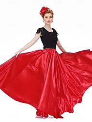 Dans Latin Fuste Găuri Pentru femei Performanță Natural Satin Mat