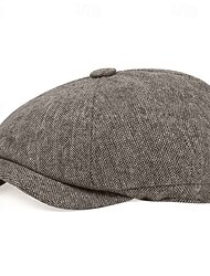 Retro Vintage Goldene Zwanziger 1920er Barett Normal Der große Gatsby Gangster Kostüm Herren Damen Neujahr Maskerade Silvester Junggesellinnenabschiedsparty Festival Erwachsene Hut Ganzjahres