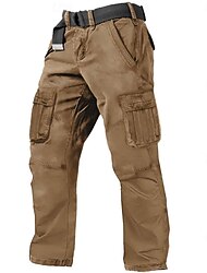 Herren Cargo-Hosen Cargohose Wanderhose Mehrere Taschen Gerader Schnitt Einfach tragbar Feuchtigkeitsableitend Volle Länge Outdoor Täglich Campen und Wandern Mode Streetwear Schwarz Blau