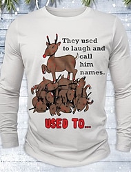 Christmas Rudolph Used To Shirt Funny Reindeer Dark Humor Holiday Long Sleeve TShirt for Men Friends Party Gift Apparel S M L XL XXL XXXL