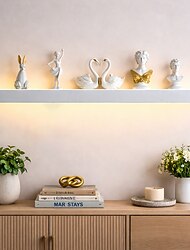 led vägglampa varmvit hylla väggfäste belysningsarmatur rektangulära inomhus display hyllor vägglampor elegant frostad akryl anti rost 85-265v