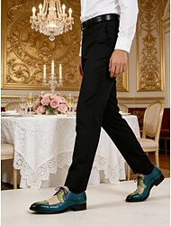 miesten kaltevuuskeinonahkaiset oxfordkengät – käsinmaalattu muotoilu, nauhalliset juhlakengät, täydelliset erikoistilaisuuksiin