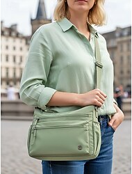 női többszínű, vízálló poliészter crossbody táska, nagy kapacitású, sokoldalú mindennapi és nyaralói használatra, állítható pánttal, stílusos és funkcionális kialakítással