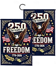 2 stuks Amerikaanse herdenkingsvlaggen voor het 250-jarig jubileum van Amerika, jaren van vrijheid, majestueuze adelaar met uitgestrekte vleugels, patriottische banner 1776-2026, viering van het 250-jarig bestaan, 4 juli, onafhankelijkheid