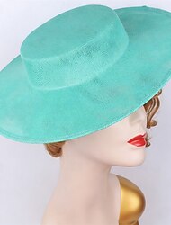 Lenyűgözők Sinamay Esküvő Születésnap Elegáns Szüret Val vel Tüll Sisak Fejfedők