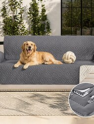 Waterproof Couch Cover Sofa Cover for Dogs Water Resistant Furniture Protector Cover with Foam Sticks Elastic Straps for Pet Cat