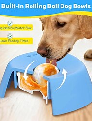犬用舐めボウル、スローフィーダー犬用ボウル、犬用液体舐めボウル、犬用スローフィーダー舐めトリーター、滑り止め付きエンターテイナーボールインボーンブロス犬用舐めボウル、不安緩和給餌ソリューション