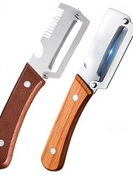 2 ralladores de verduras &peladores de fruta con cuchilla de acero inoxidable ultra afilada &Abrebotellas, diseño ergonómico, pelador duradero y cortador de verduras, perfecto para fiestas y picnics.