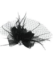 זול -fascinators קנטאקי דרבי כובע טול / קריסטל / נזר כתר נוצות / צעיפות כלוב ציפורים עם חתיכה 1 חתיכה לחתונה / מסיבה / ערב כיסוי ראש