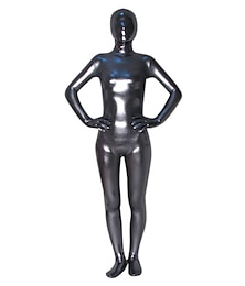 preiswerte -Glänzende Zentai-Anzüge Cosplay Kostüm Bodysuit Dienstmädchenkostüm Cosplay Karnevalskostüm Ganzkörperanzug Damen Einheitliche Farbe Sexy Kostüm Latex Glänzend Metallisch Kostüm für Halloween Karneval