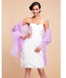 economico -Senza maniche Scialli Organza Matrimonio / Da sera Wedding Wraps / Scialli Con