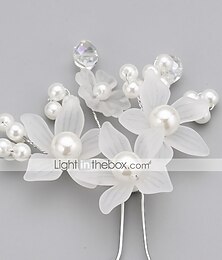cheap -Crystal / Imitation Pearl / Acrylic Crown Tiaras / Hair Pin with 1 Piece Wedding / Special Occasion / Party / Evening Headpiece