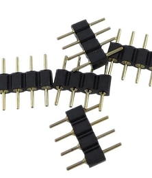 זול -5pcs DIY 4 pin LED Strip Light Lighting Accessory Plastic Electrical Connector for 3528 5050 SMD