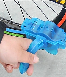 billige -Kæderenserbørste Værktøj til kæderensning Nem vask Roterende rensning 360° Roterende børster Praktisk Til Vejcykel Mountain bike Cykling Plast ABS Blå 1 pcs