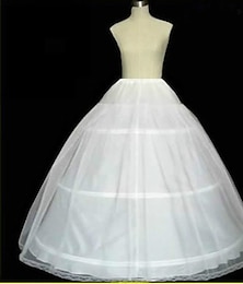billiga -Bröllop / Speciellt Tillfälle Underklänningar Tyll Golvlång A-linjeformad Underkjol / klänning / Balklänning Underkjol / Kapellsläp med
