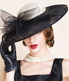 economico -Copricapo in lino da donna - matrimonio  cappelli per occasioni speciali 1 pezzo per impressionare cappelli Dress Day