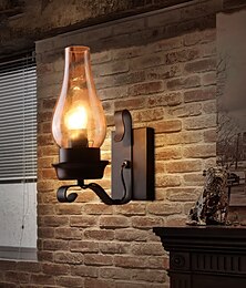 preiswerte -Lightinthebox Wandleuchte, Retro-Vintage-Stil, rustikale Glas-Wandleuchte für Schlafzimmer, Nachttisch, industrielle Wandleuchte, LED-Leuchten, Gang-Treppenhaus-Lampen