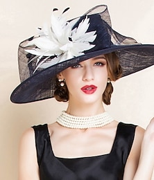 economico -Cappello del Kentucky  Cappelli con fiore 1 pezzo Corsa di cavalli  Giornata delle signore Copricapo abito per impressionare Abito Race Day