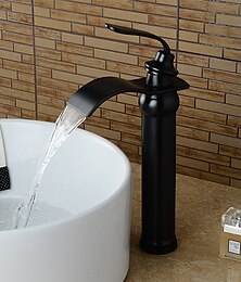 abordables -robinet de lavabo - cascade bronze huilé central mitigeur monotroubath taps / laiton